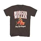 Morgan Wallen T Shirt Long Live Cowgirls Adult Short Sleeve Country Music Star Vintage Style Graphic Tee Brown