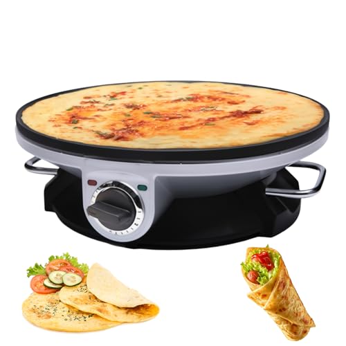 Máquina Para Hacer Crepes, Máquina Automática Para Hacer Tortitas Y Tortillas Con Superficie De Cocción Antiadherente, 3 Temperaturas Ajustables, Máquina Eléctrica Para Hacer Tortitas Y Tortillas