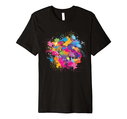 neon t shirt paint - Colorful Splatter Paint Shirt for Boys Girls Glow Party