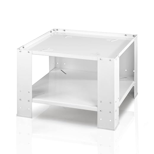 Xavax Waschmaschinen Untergestell (60x60 cm Waschmaschinen-Unterbau, stabiler Waschmaschinensockel, 40 cm hohes Podest für Waschmaschine, Trockner, Gefrierschrank oder Kühlschrank) weiß