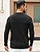 COOFANDY Mens Pullover Sweaters Long Sleeve V Neck Knit Polos Lightweight Casual Business Pullover Top Black