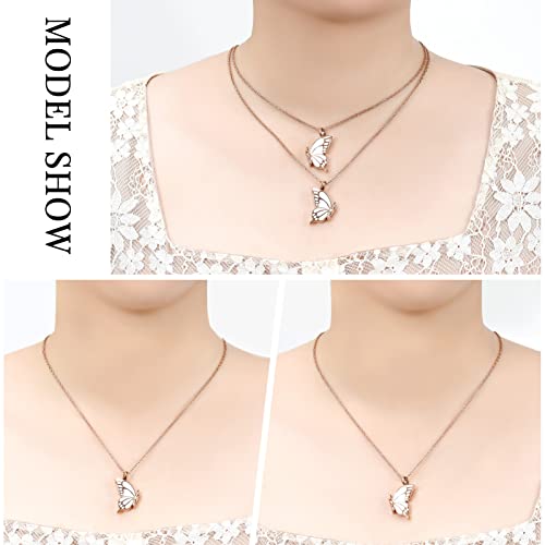 constantlife 2 Pack Butterfly Urn Necklaces for Ashes for Women Girls Stainless Steel Pendants Cremation Keepsake Jewelry Mother Daughter Sister Friendship Memorial Gifts4