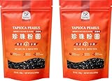 52USA Boba Tapioca Pearl, Black Sugar Flavor, Fresh Bubble Tea Pearl, 8.8 Oz (Pack of 2) – Ready in 5 Minutes, Soft & Chewy Black Tapioca Pearls for Milk Tea, Coffee, Smoothies & Desserts
