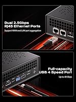 MINIS FORUM Mini PC Workstation MS-A1, AMD Ryzen 9 9950X (Zen 5, 16 Kerne/32 Threads, bis zu 5,7 GHz), OCuLink, Dual 2,5G LAN, 4X M.2 PCIe, HDMI/DP/USB-C, Barebone (ohne RAM/SSD) – Ansicht 6