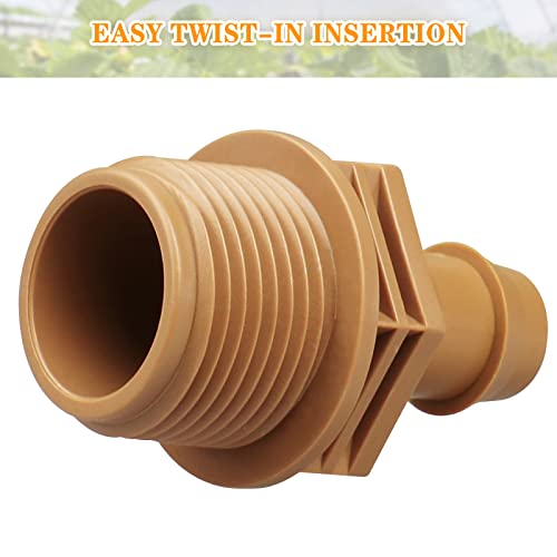 Gardrip 1/2 Inch Threaded Drip Irrigation Male Adapter：drip Irrigation Universal Pvc Adapter 3/4" Male Pipe Thread (Mpt) X 1/2" Barb Coupling Swing Pipe Irrigation Fittings (10 Pack) #TOP4