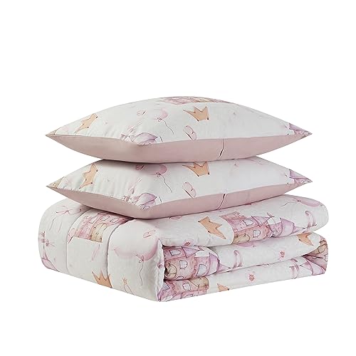 Image of Kids Bedding Set Bed in a Bag for Boys and Girls Toddlers Printed Sheet Set and Comforter, Full, Fairytale Princess