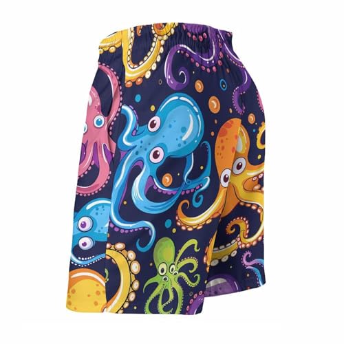 Octopus Print Men's Swim Trunks Breathable Bathing Suit Swimming Board Shorts Hawaiian Beach Swimwear3