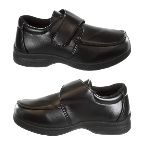Image of French Toast Boys Shoes - Kids Oxford School Uniform Loafer Church Dress Shoes Slip-On Faux-Leather (Toddler-Big Kid) (Black)