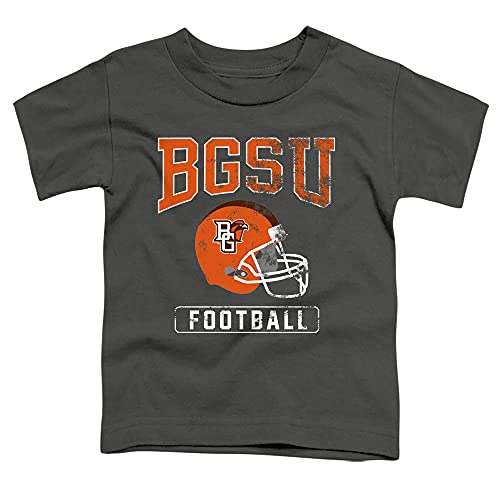 Bowling Green State University BGSU Official Football Helmet Unisex Toddler T Shirt,Charcoal, 4
