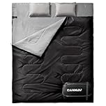 CANWAY Double Sleeping Bag for Adults 2 Person Sleeping Bag with 2 Pillows for Camping Queen Size Sleeping Double Adult Bag Sac De Couchage Two Adulte