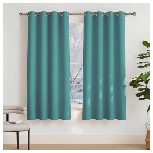 PONY DANCE Vorhang Blickdicht Ösenschal - Gardinen Wohnzimmer Thermo Gardine Blickdicht Kinder Vorhänge Schlafzimmer, 2 Stücke H 175 x B 140 cm, Tealblau