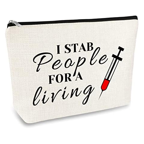 Funny Nurse Gift Makeup Bag by Mikela Cover