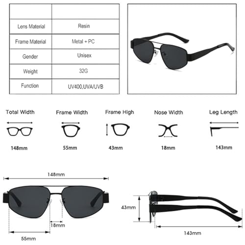 Lunettes de soleil oeil de chat contre l'éblouissement mode métal