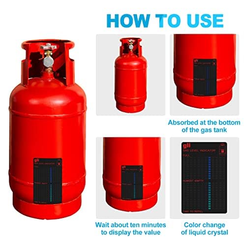 Image of Magnetic Cooking Gas Level Indicator - 1 Piece for Propane and Butane Gas Cylinders-LPG cylinders.- Home and Industrial Usable- Color Level Indicators- Reusable.(Pack of 1)