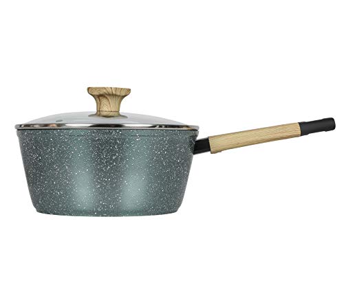 Art of Cooking Batterie de cuisine antiadhésive en granit de 3 litres (compatible avec...