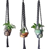 Photo Gallery crafting with love - set di 3 supporti per piante, colore grigio, senza vaso, decorazione per la casa Photo Gallery crafting with love - set di 3 supporti per piante, colore grigio, senza vaso, decorazione per la casa
