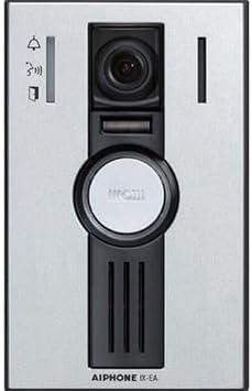 Aiphone IX-EA Surface Mount IP Video Door Station، 1 Gang، كاميرا فيديو ملونة ثابتة بدقة 1.23 ميجابكسل، LED أبيض للإضاءة المنخفضة، مقاومة للطقس، 1 إدخال الزناد، 600 أوم إخراج الصوت