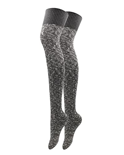 Image of Women's Thigh High Knitted Winter Boot Socks Vintage Extra Long Leg Warmer Over Knee High Stockings