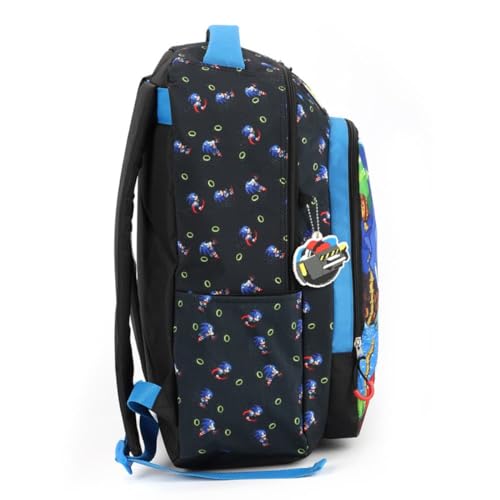 Mochila Escolar Sonic The Hedgehog Preta Luxcel
