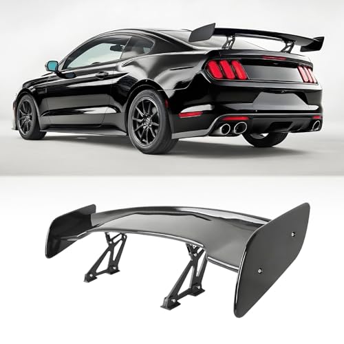 GT Wing Spoiler Car 57 Inch Universal Spoilers Wing Adjustable Bracket Car Trunk Spoiler Rear Spoiler for Mustang Honda Civic All Models(Glossy Black)