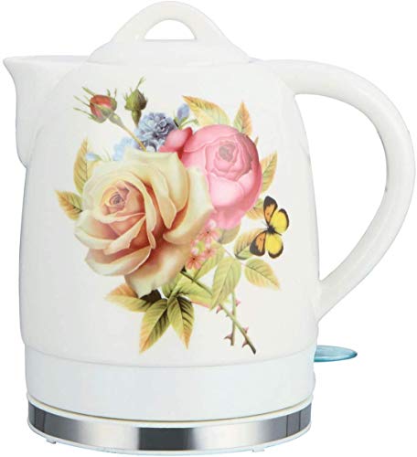 Haushalts-Wasserkocher Keramik Automatische Abschaltung Schnell kochend Wasser schnell für Tee Kaffeesuppe Haferflocken 1,2 l Rose