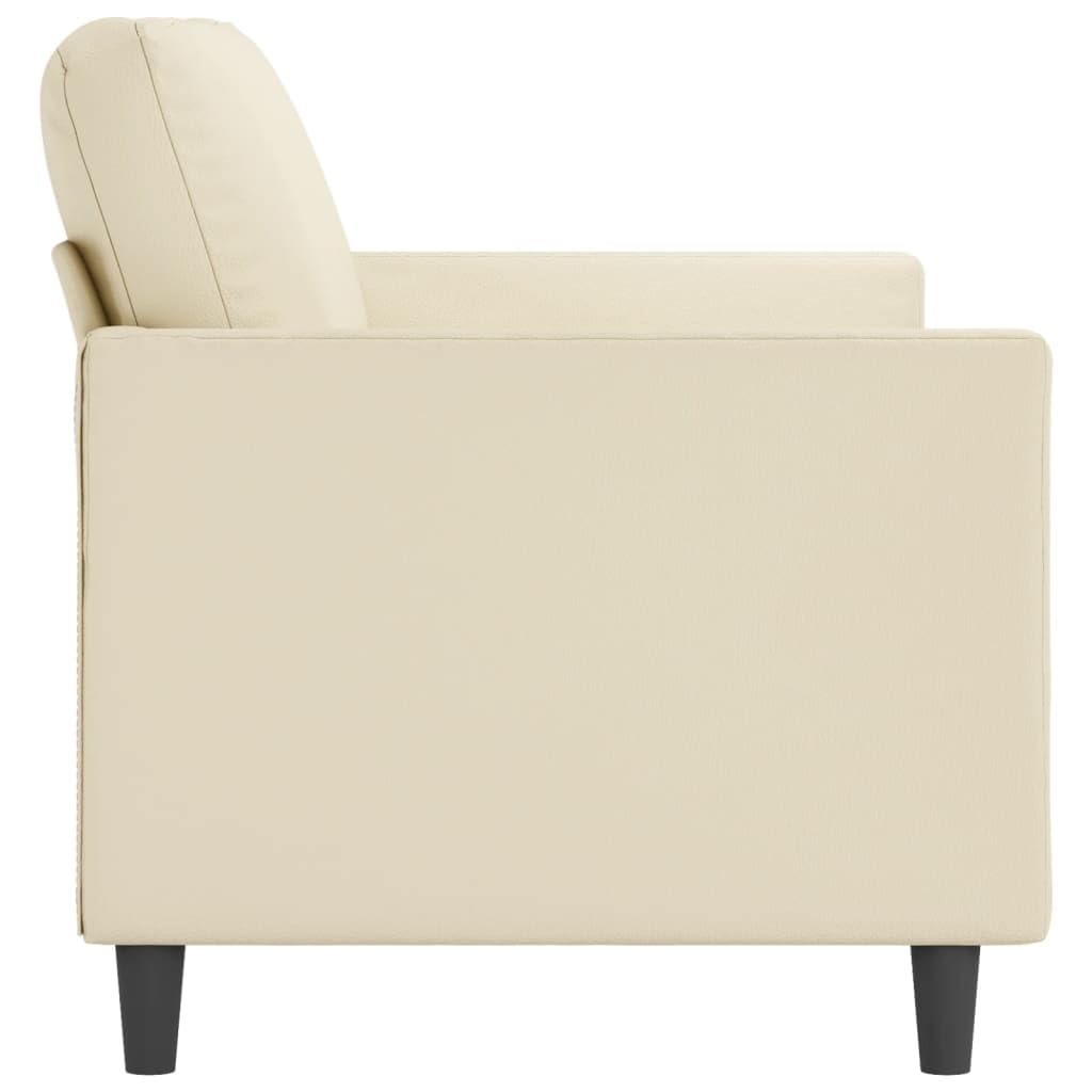 Homgoday Kremowa 3-osobowa sofa 180 cm sztuczna skóra, meble do wnętrz i na zewnątrz, wystrój domu, wyposażenie domu do wnętrz, sypialni, salonu, biura i