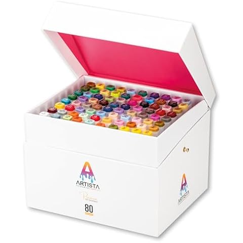 ARTISTA 80 Colour Dual Tip Markers Set Cover