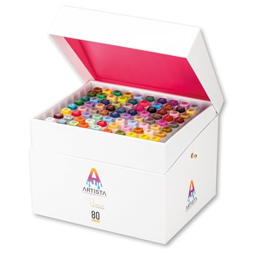 ARTISTA 80 Colour Dual Tip Alcohol Markers