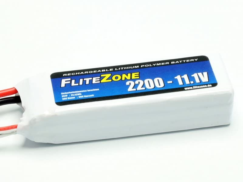 Batería LiPo FliteZone 2200 11.1V 3S acumulador conector T para coche RC