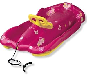 AlpenGaudi Space pink, Schlitten Lenkrodel Kinderbob