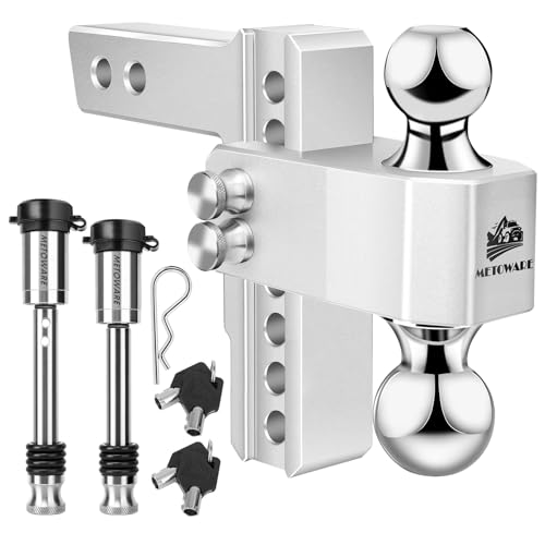 METOWARE Adjustable Trailer Hitch - Aluminum Tow Hitch Fits 2-Inch