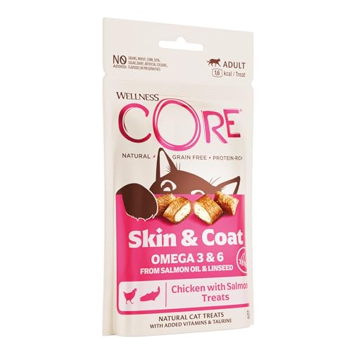 Wellness CORE Przysmaki dla Kotów na Skórę i Sierść 50g, Kurczak i Łosoś