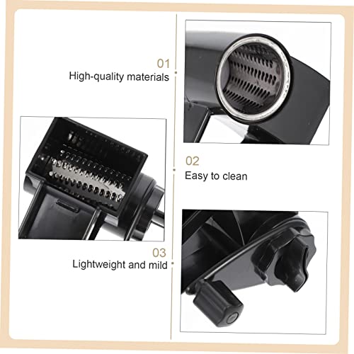 Rallador giratorio manual ABOOFAN negro para queso miniatura 4