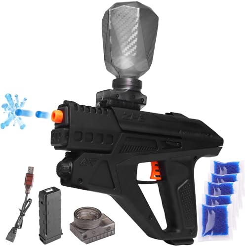 Electric Gel Ball Blaster, High Speed Automatic Splatter Ball Blaster, Rechargeable Pistol Splatter Blaster with Digital Screen, Splatter Ball Toy for...