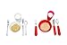 Essential Medical Supply Power of Red Adaptive Dinnerware Set - Includes Scoop Dish and Bowl, Utensil Set, Nosey Cup - Designed for Elderly and Senior Use Plus Handicapped, Dementia or Rehab