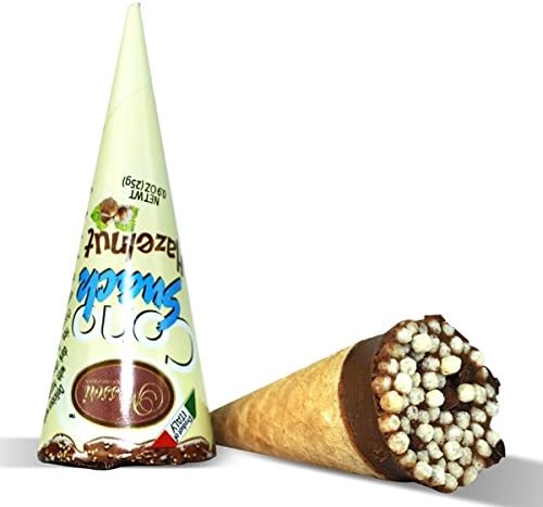 Messori, Italian Milk Chocolate Waffle Cone Filled w/ Gianduia Hazelnut Cream. (12 pcs)
