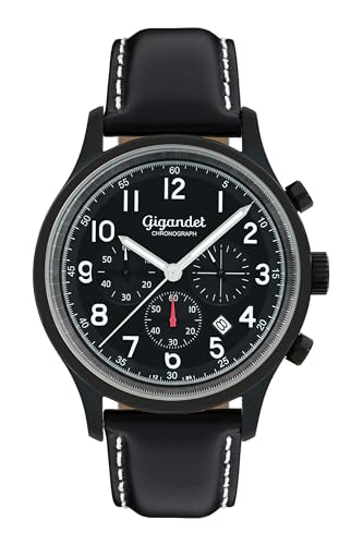 Montre Gigandet Hommes avec bracelet en cuir fin pour éviter les irritations