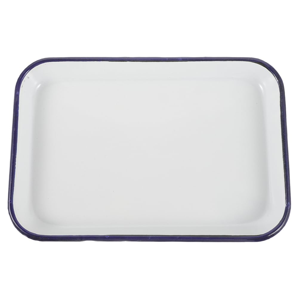 Plaque de cuisson lèchefrite en émail blanc lavable