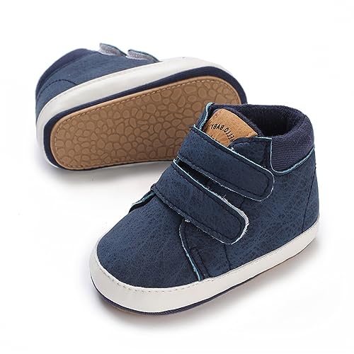Image of E-FAK Baby Shoes Boys Girls Infant Sneakers Non-Slip Rubber Sole Toddler Crib First Walker Shoes