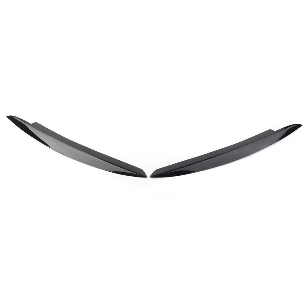 Cache-phares Teintés Pour VW Golf MK6 (2008-2013) - 2 Pièces En ABS Noir Brillant - Effet Paupière/sourcil - 3