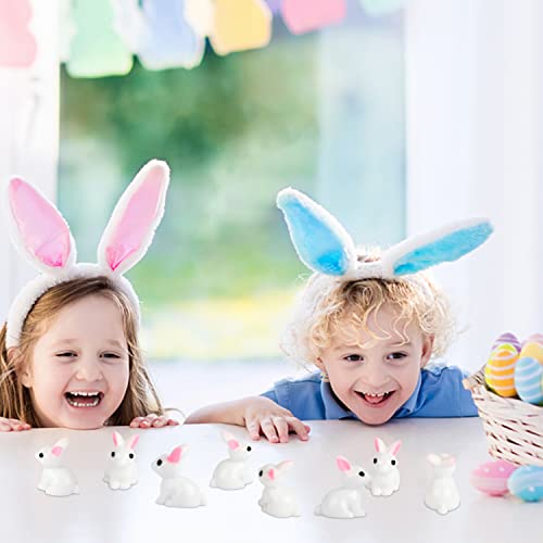 Ccinee 50Pcs Mini Rabbit Miniauter Figures Resin Bunny Figures Micro Fairy Tiny Rabbit Ornaments For Fairy Garden Easter Cake Decoration Easter Egg Fillers Party Supplies #TOP4