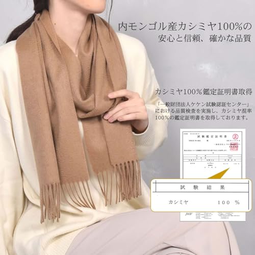 Hayashiguchi(ハヤシグチ) カシミヤ カシミア マフラー 100% フリンジデザイン CS0099 の商品画像 4