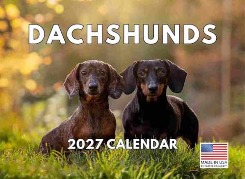 Dachshund Calendar 2027 Weiner Dog Monthly Wall Calender 12 Month