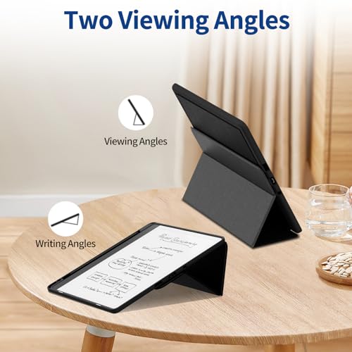 Image of Sanyetral Trifold Protective Case with Auto Sleep Wake, Incompatible with TCL Nokia -Black