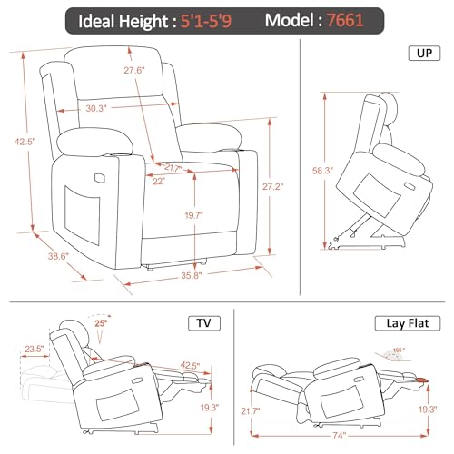 Sillón eléctrico reclinable con control remoto miniatura 3