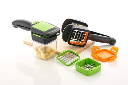 TiTiksh 5 in 1 Multi-Function Slicer Vegetable & Fruits Cutter,Slicer with Container Onion Cutter Kitchen_Multicolour