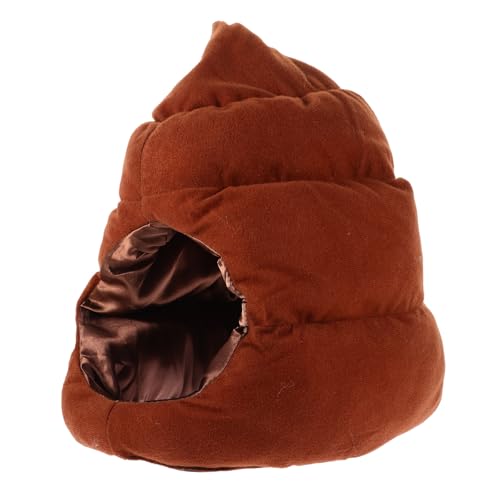 Hemobllo Sombrero Divertido de Algodón para Carnaval Gorro de Cosplay Diseño de Caca Accesorio para Fotos y Fiestas Tamaño Único Color Marrón Suave Adecuado para Disfraces y Carnaval