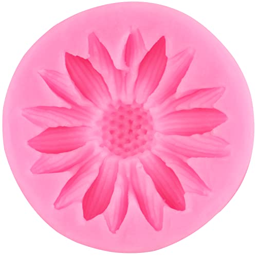 Rfghac Chrysanthemum Flower Silicone Molds Sunflower Fondant Molds Cherry Blossoms Plum Blossoms Molds For Cake Decorating Cupcake Topper Candy Chocolate Gum Paste Set Of 8 #TOP5