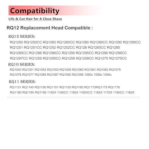 RQ12 Replacement Head Compatible with Philips Norelco Sensotouch 3D Replacement Heads,for Norelco RQ12/RQ11/RQ10 Sensotouch 3D 1260X RQ1250 RQ1295 RQ1180 Series