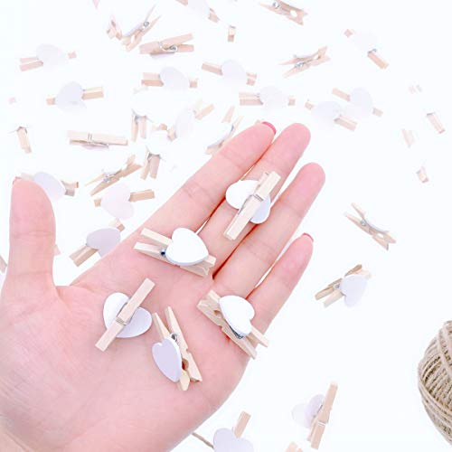 Pinzas de madera JZK para decorar regalos de boda y etiquetas personalizadas 4
